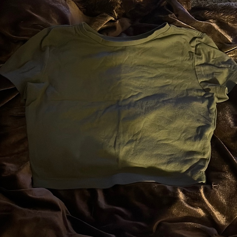 Wild fable basic tee crop army green
